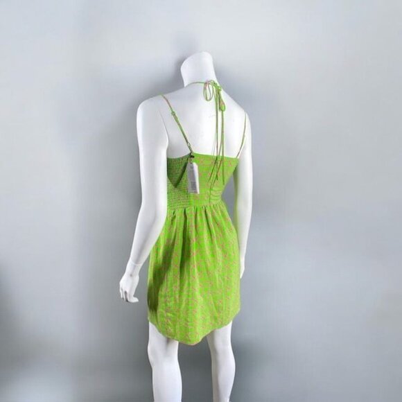Amanda Uprichard Silk Mini Dress Green Size X- Small - Picture 11 of 16